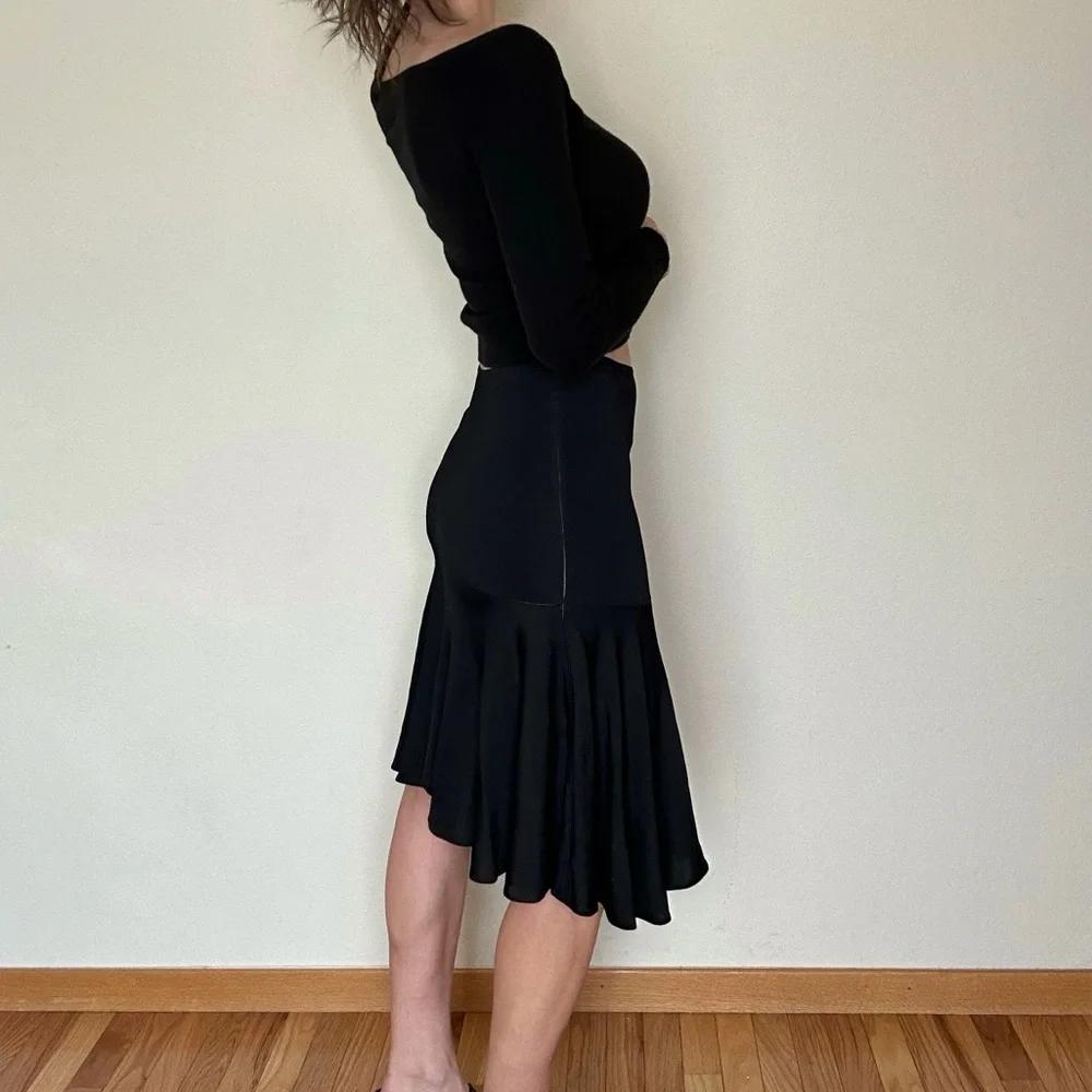 Vintage ALAÏA Fitted Stretch Tulip Flare Designer Skirt - Picture 7 of 16